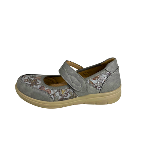 Cushion Walk Floral Comfort Strap Flats - Grey – product image 1