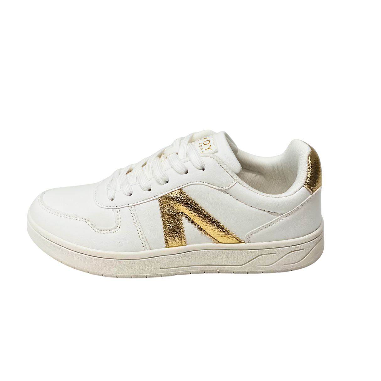 Savoy Lace Up Sneaker - White Metallic
