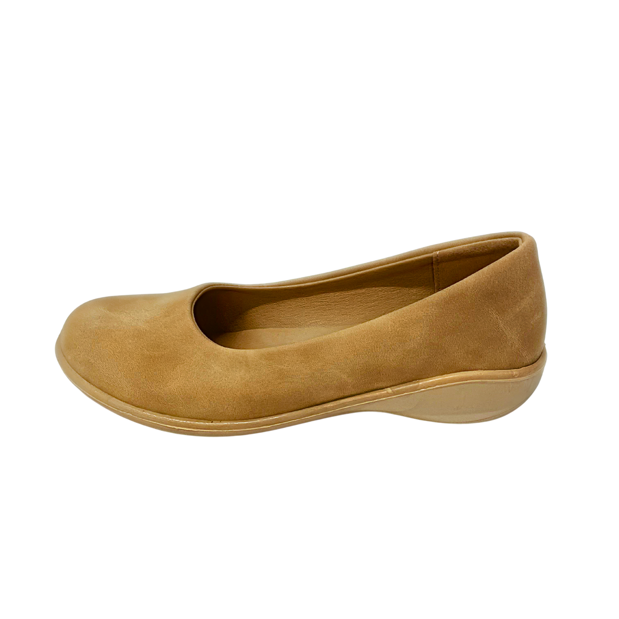 Footflex Push In Flats - Beige