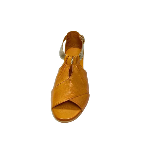 Gia Coconut Peep Toe Sandal – front view