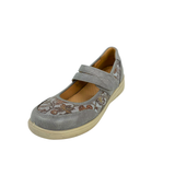Cushion Walk Floral Comfort Strap Flats - Grey – side view
