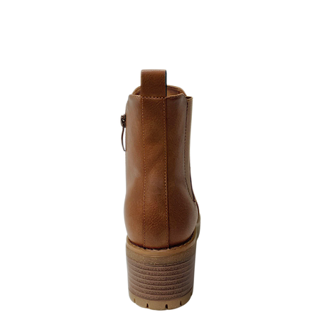 Savoy Block Heel Chelsea Boot - Camel