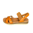 Queue Camel Cross Over Elasticated Strap Sandal – side view