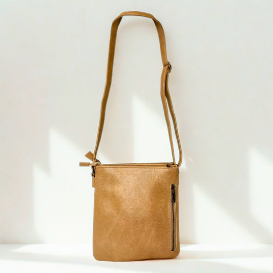 Wild Alice beige crossbody shoulder bag