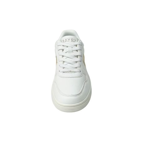 Savoy Lace Up Sneaker - White Metallic