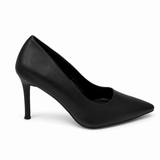 Wild Alice Pointy Court Heel - Black