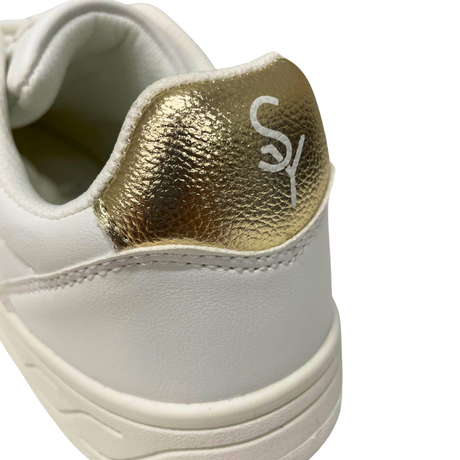 Savoy Lace Up Sneaker - White Metallic