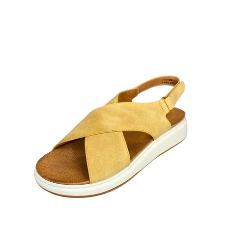 Wild Alice Yellow Cross Over Flatform Sandal – product image 1