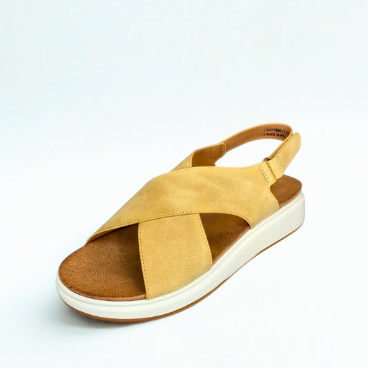 Wild Alice yellow CROSS OVER flatform sandal