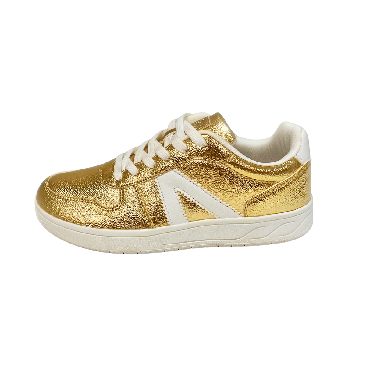 Savoy Lace Up Sneaker - Gold Metallic