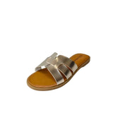 Queue Champagne Cut-out Looped Sandal – product image 1