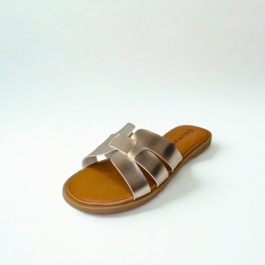 Queue champagne CUT-OUT LOOPED sandal