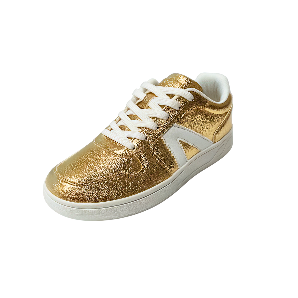Savoy Lace Up Sneaker - Gold Metallic