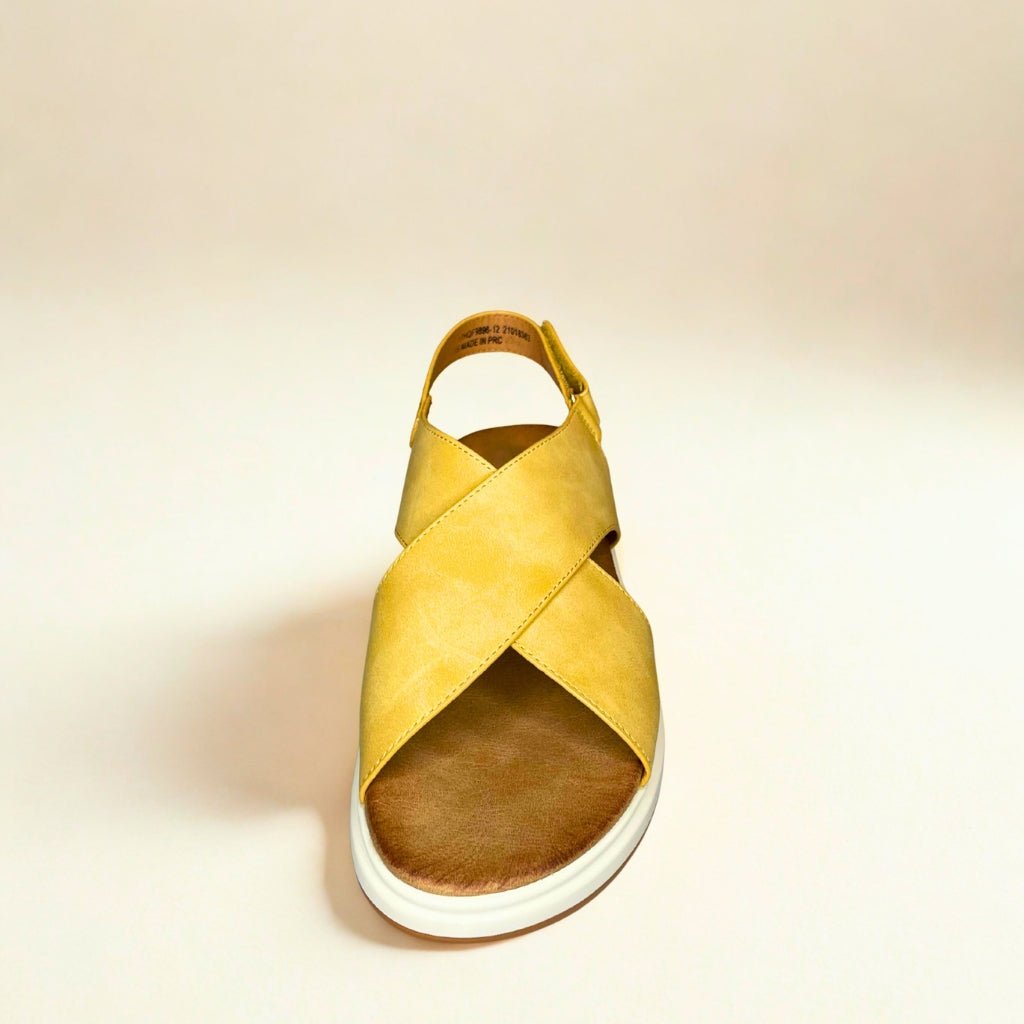 Wild Alice yellow CROSS OVER flatform sandal