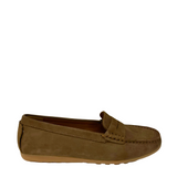 Gia Classic Leather Moccasin - Khaki