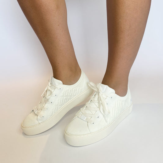 UGG white dinale graphic knit sneaker