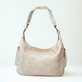 Wild Alice Grey Shoulder Bag With Side Pockets – side view