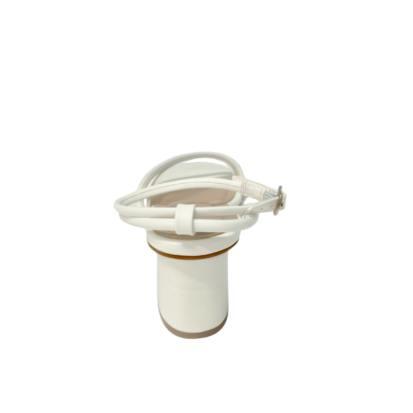 Orbit Strappy Block Heel - White