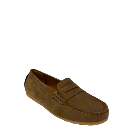 Gia Classic Leather Moccasin - Khaki