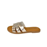 Queue Champagne Cut-out Looped Sandal – side view