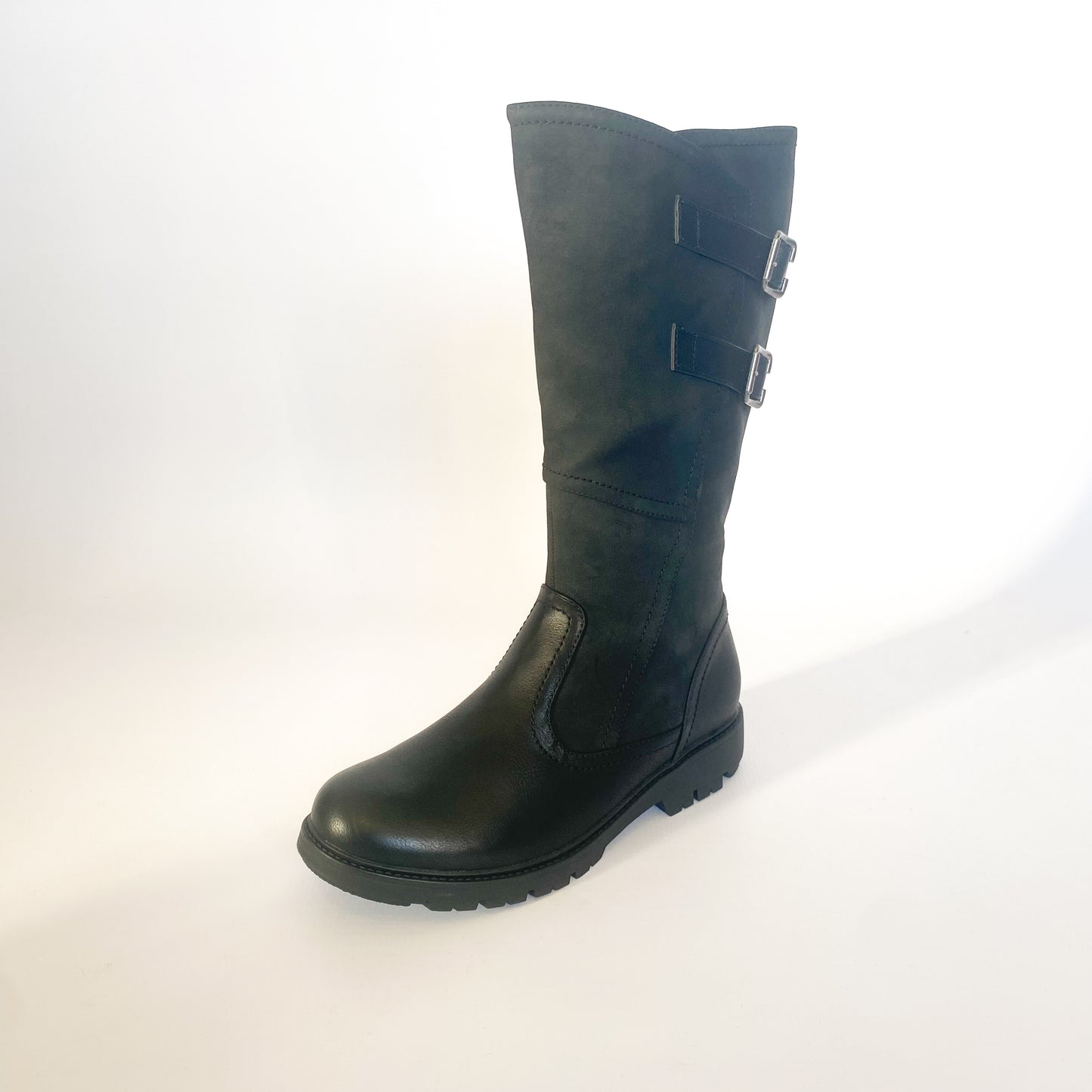 Savoy black long boot – Queue Shoes