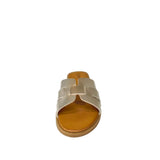Queue Champagne Cut-out Looped Sandal – front view