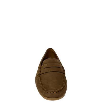 Gia Classic Leather Moccasin - Khaki