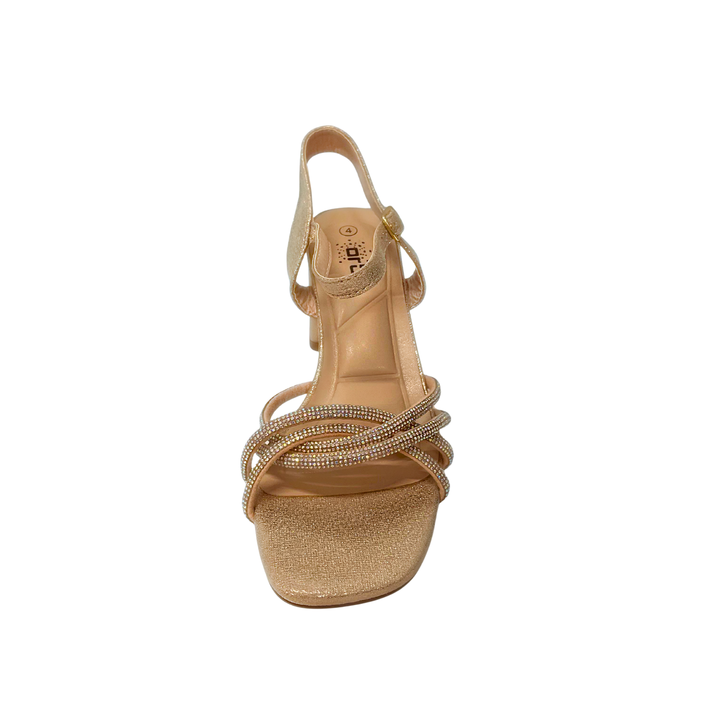 Orbit Intertwine Block Heel Sandals - Gold