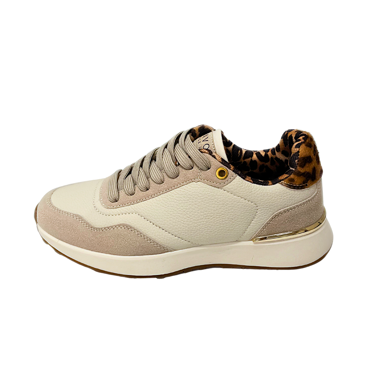 Savoy Lace Up Sneaker - Leopard/Nude