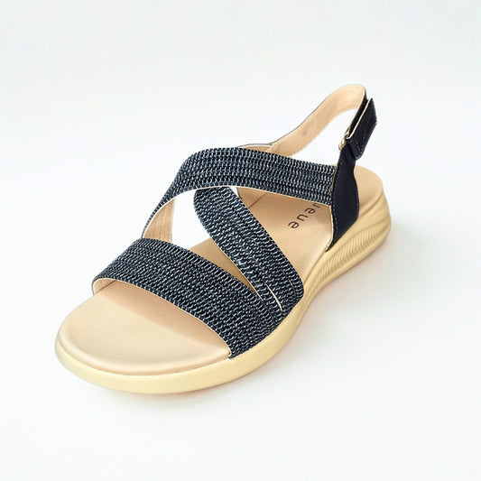 Queue navy CROSS OVER velcro strap sandal
