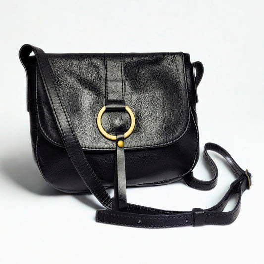Gia SADDLE black bag