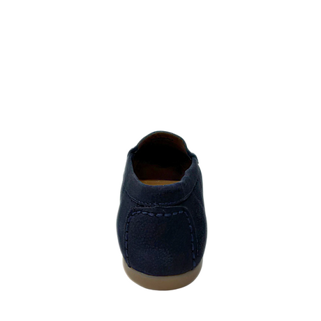 Gia Classic Leather Moccasin - Navy