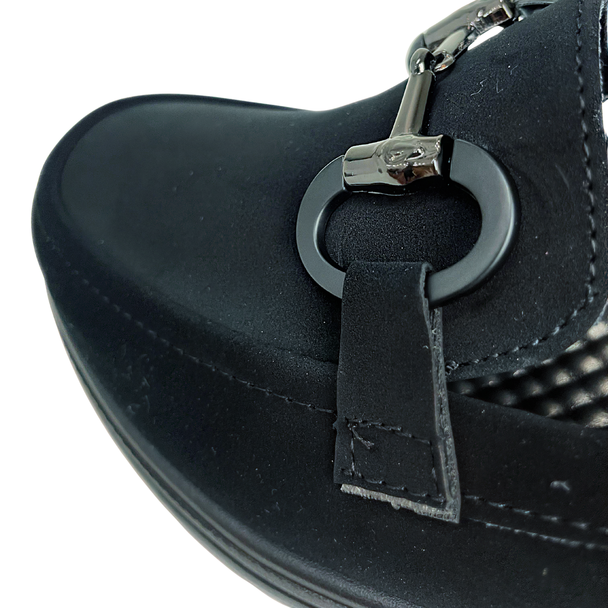 Cushion Walk Comfort Wedge Loafers with Chain Detail - Black – product image 5