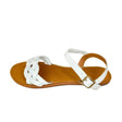 Andreoli White Intertwined Bar Strap Sandal – side view