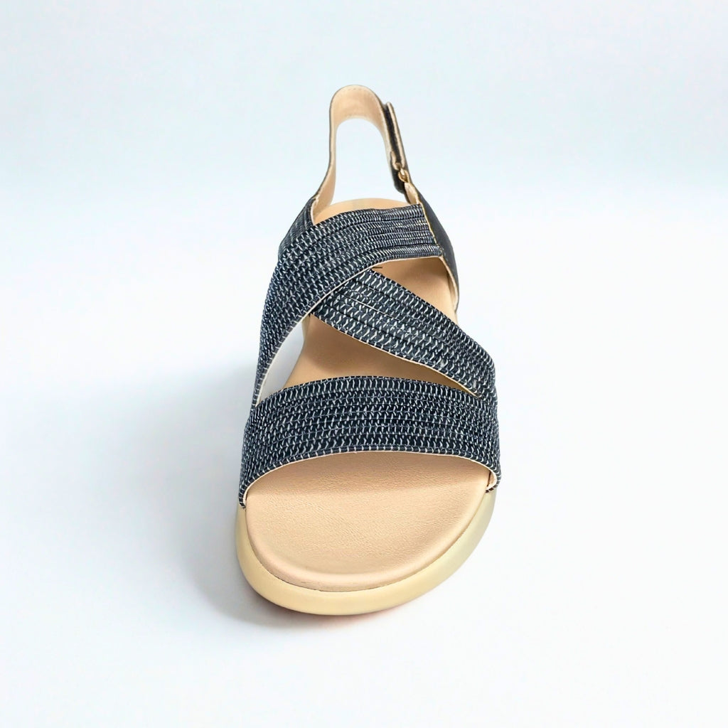 Queue navy CROSS OVER velcro strap sandal
