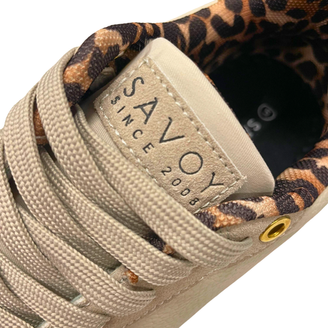 Savoy Lace Up Sneaker - Leopard/Nude