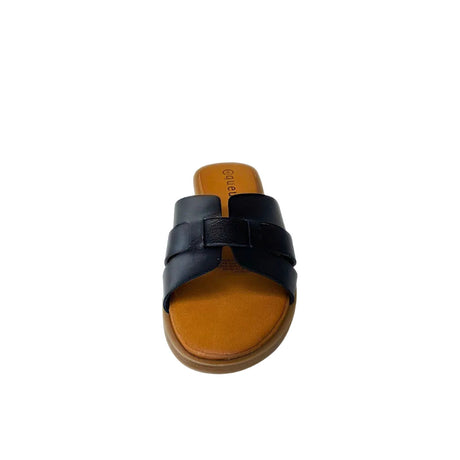 Queue Black Cut-out Looped Sandal – front view