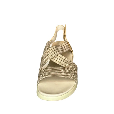 Queue Khaki Cross Over Velcro Strap Sandal – front view