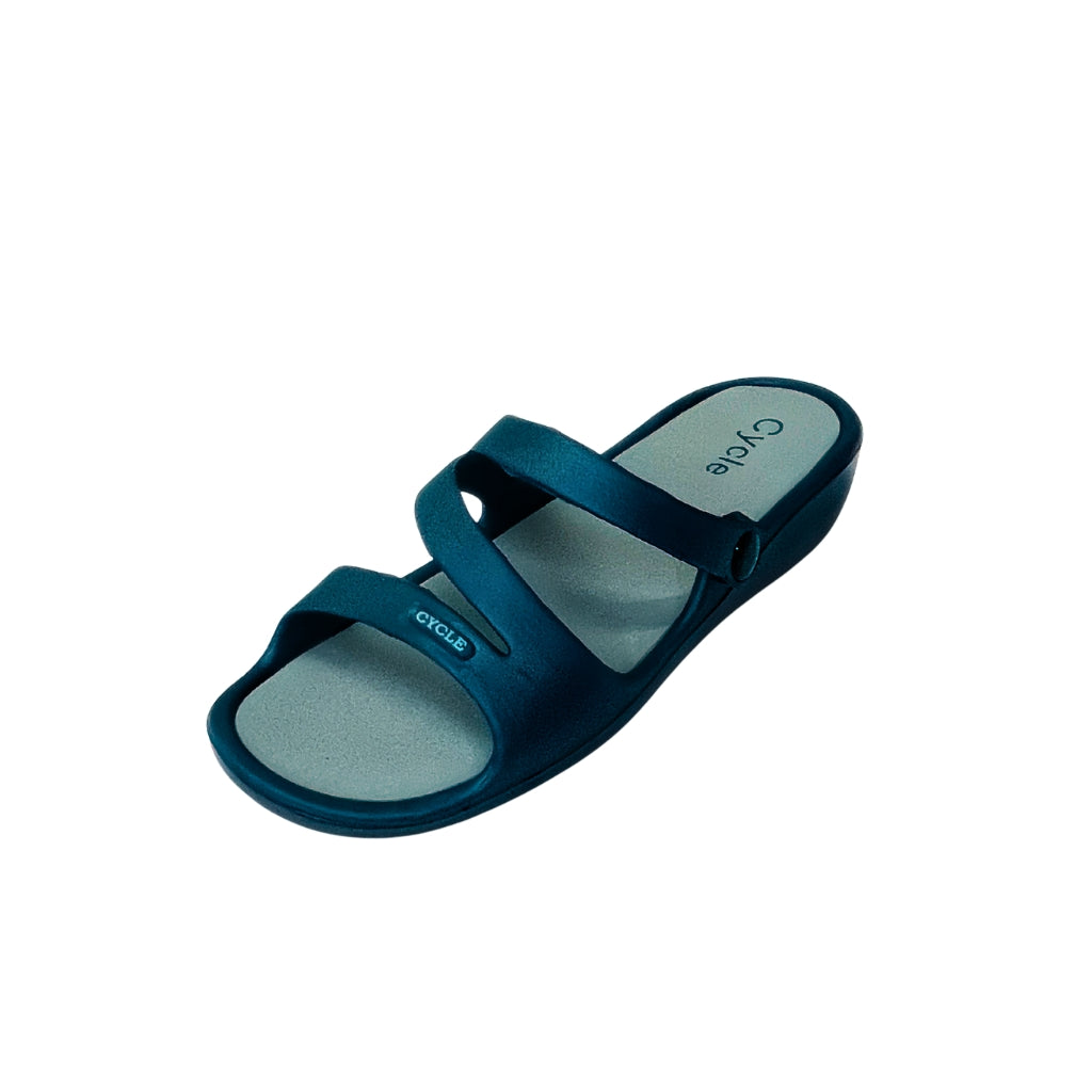 Cycle navy TRIPLE STRAP COMFORT slide sandal