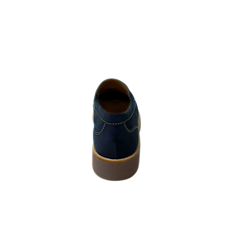 Gia Leather Horsebit Loafer - Navy