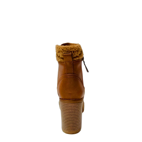 Savoy Chunky Block Heel Boot - Camel
