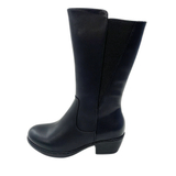 Savoy Long Block Heel Boot - Black