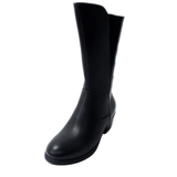 Savoy Long Block Heel Boot - Black