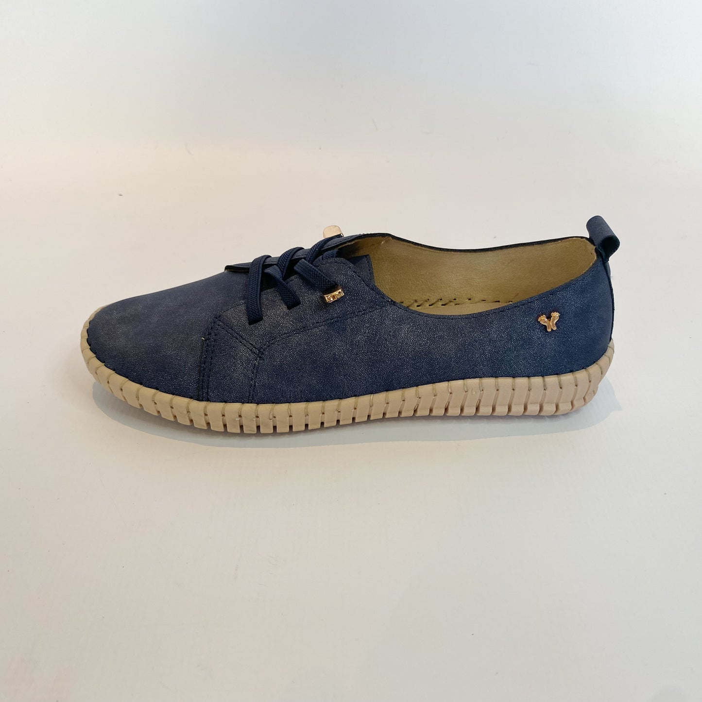Butterfly navy comfort lace up