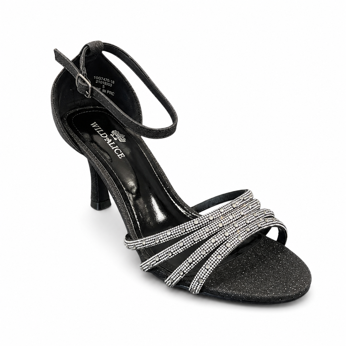 Wild Alice Diamante Glamour Heel - Black