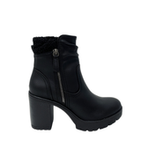 Savoy Chunky Block Heel Boot - Black