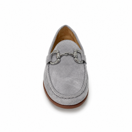 Gia Leather Horsebit Moccasin - Stone
