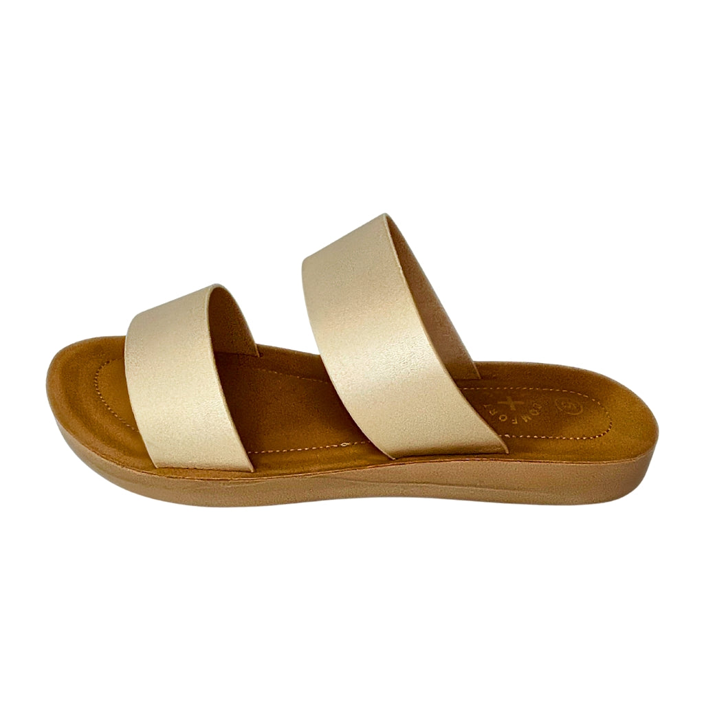 Footflex gold DOUBLE STRAP comfort slip in