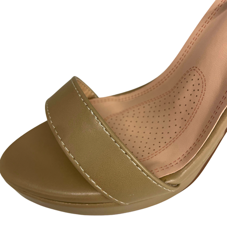 Orbit Platform Block Heel Sandals - Taupe – product image 5