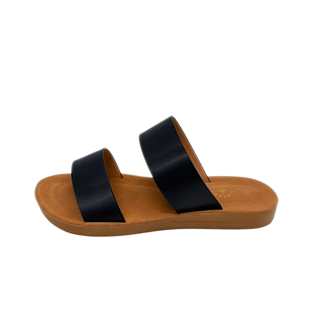 Double Strap Comfort Slip In - Black